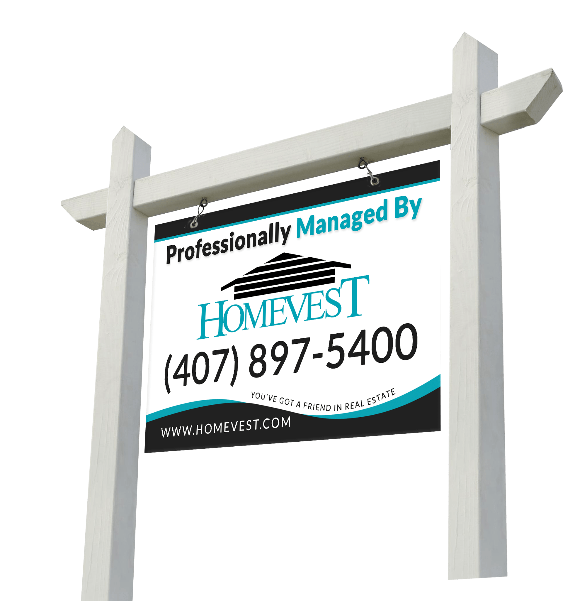 Professionally Management by Homevest Sign